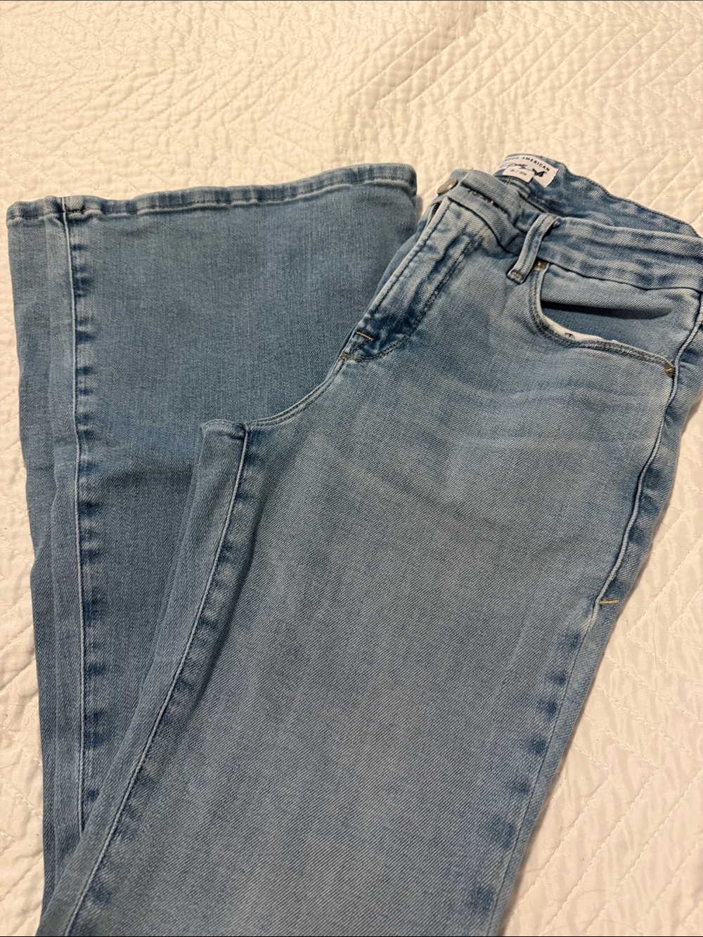 Good American Dolly Light Blue Wide-Leg Flare Joleans Jeans